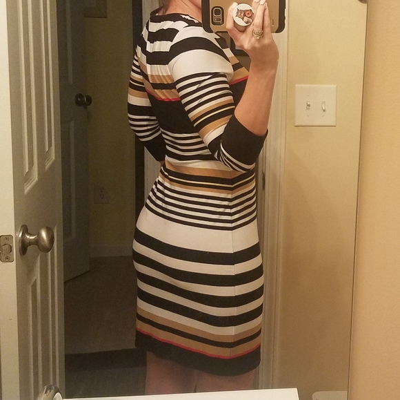 Bisou Bisou Striped Sheath Dress. Size 4. - Picture 2 of 8